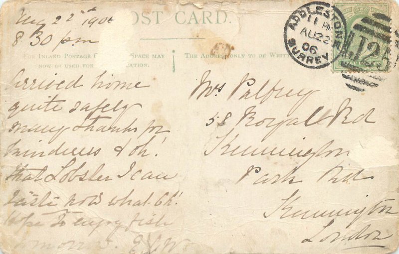 England Surrey Addlestone shop store 1906