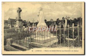 Old Postcard Lisieux Statue of St. Therese of Lisieux at Cimetiere