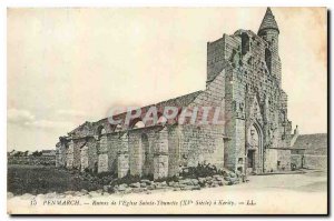 Old Postcard Penmarch Church Ruins St. Thunette XV century has Kerity