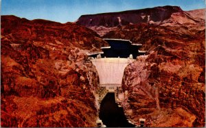 Vtg Hoover Dam Colorado River Nevada Arizona Border Unused Postcard