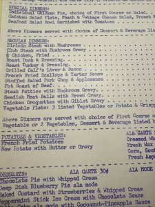 Vintage 50s DEVON GABLES Restaurant Menu BLOOMFIELD HILLS Michigan