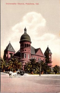 Postcard Universalist Church in Pasadena, California