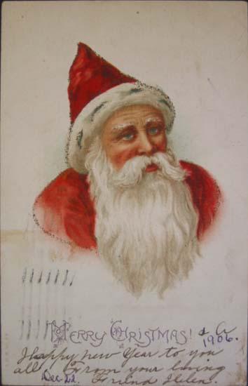 CHRISTMAS Santa c1905 Postcard - NICE ART