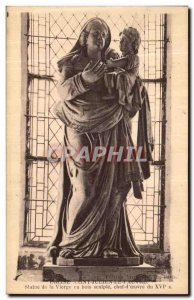 Old Postcard Church Paris Saint Julien the Pauper Statue of virgin