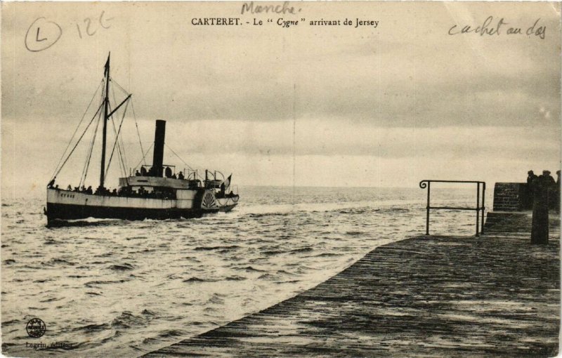 CPA Carteret - Le Cygne arrivant de Jersey (632982)