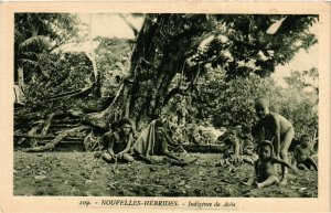 PC CPA NEW HEBRIDES, PACIFIC, INDIGÉNES DE AOBA, Vintage Postcard (b19179)