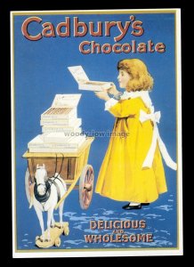 ad3937 - Cadbury's Chocolate - Girl & Toy Horse & Cart - Modern Advert postcard