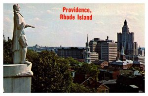 Postcard MONUMENT SCENE Providence Rhode Island RI AS5330