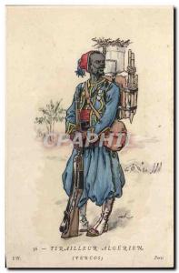 Africa - Africa - Algeria - Algerian Rifleman - horse - horse - Old Postcard ...