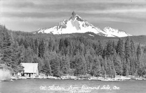 Mount Thielsen real photo - Diamond Lake, Oregon OR  