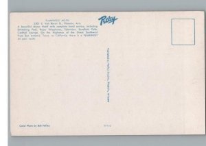 Poolside on Diving Board Flamingo Hotel Phoenix AZ Petley Postcard