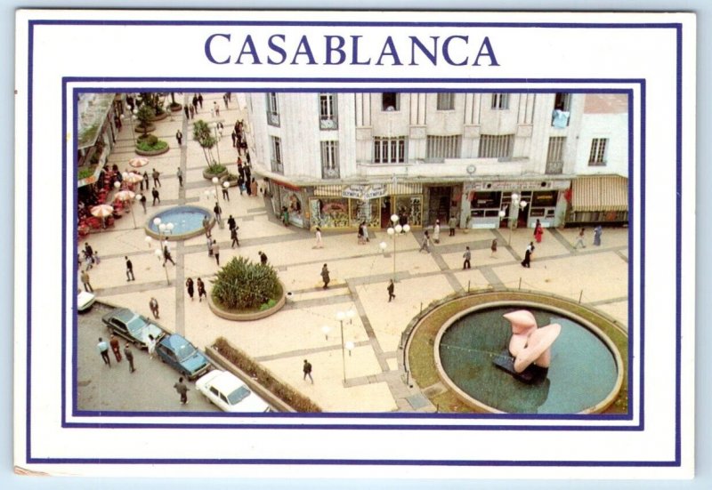 CASABLANCA Rue Prince Moulay Abdellah MOROCCO 4x6 Postcard