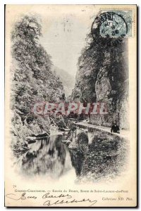 Old Postcard Grande Chartreuse Entree Desert Bridge St. Lawrence Route