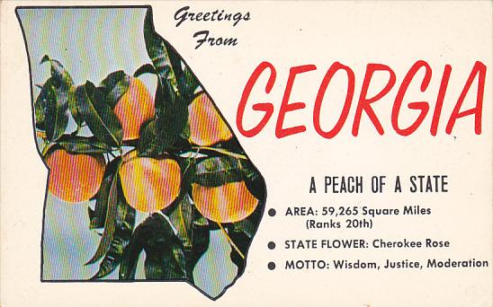 Greetings From Georgia The Peach State