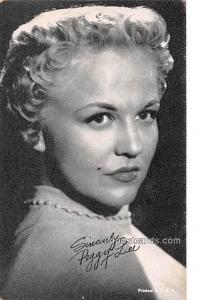 Peggy Lee Movie Star Actor Actress Film Star Writing on back 