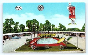 NEW ORLEANS, LA Louisiana ~ CEDAR PARK HOTEL COURT c1950s Cars Roadside Postcard