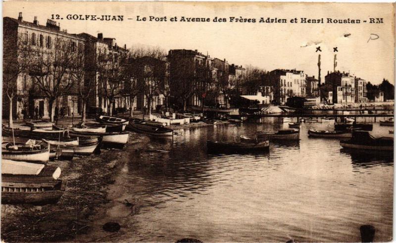CPA GOLFE-JUAN - Le Port et Avenue des Fréres Adrien et Henri Roustan (514363)