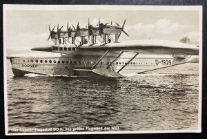 Mint Dornier DOX Seaplane Real Picture Postcard Biggest On The World