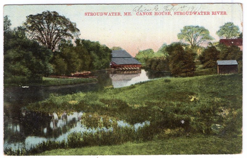 Stroudwater, Me, Canoe House, Stroudwater River
