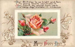 Vintage Postcard May Your Birthday Be As Bright And Fair Natal Day Greetings