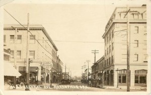 c1919 RPPC No.12 Central Ave Marshfield OR Street Scene Coos Bay Chandler Hotel