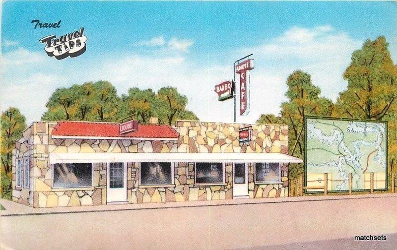 1950s Barbecue Adams Cafe Camdenton Missouri MWM postcard 13116