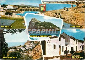Postcard Modern Marbella Torremolinos Fuengirola Estepona Penon de Gibraltar ...
