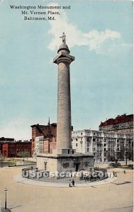 Washington Monument & Mt Vernon Place in Baltimore, Maryland