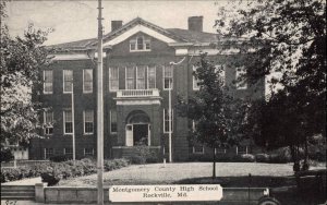 Rockville Maryland MD Montgomery County High School Vintage Postcard