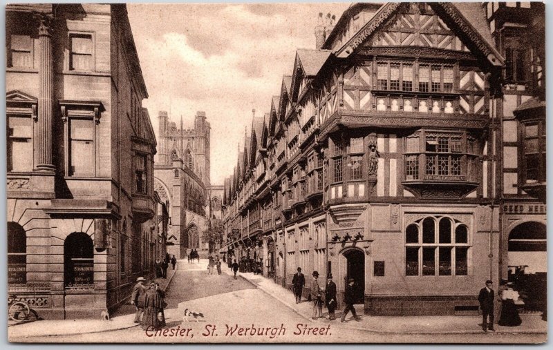 Chester Street Werburgh Street United Kingdom Building Landmark Postcard