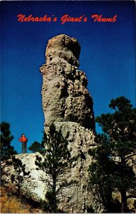 Nebraska Giants Thumb Chalk Rock Formation Postcard VTG UNP Vintage Unused  