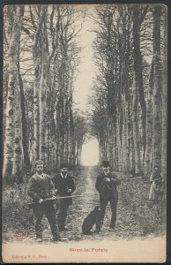 France Postcard - Sous La Futaie - Hunting / Shooting Party  RS5659