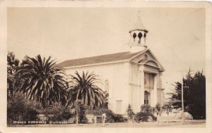 J36/ Half Moon Bay California Postcard RPPC c20s Roman Catholic Church 306