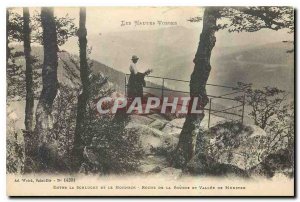 Old Postcard The Vosges Entree Schlucht and Roche Honneck of the Source and V...