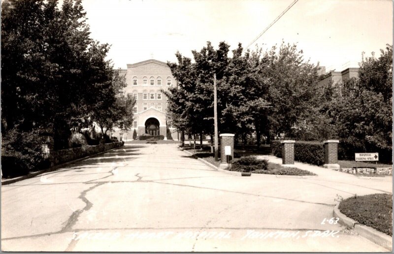 Real Photo Postcard Sacred Heart Hospital in Yankton, South Dakota