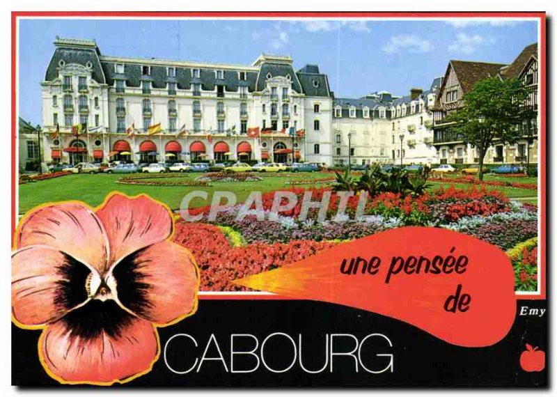 Postcard Moderne Cabourg Calvados Les Jardins du Casino and the Grand Hotel