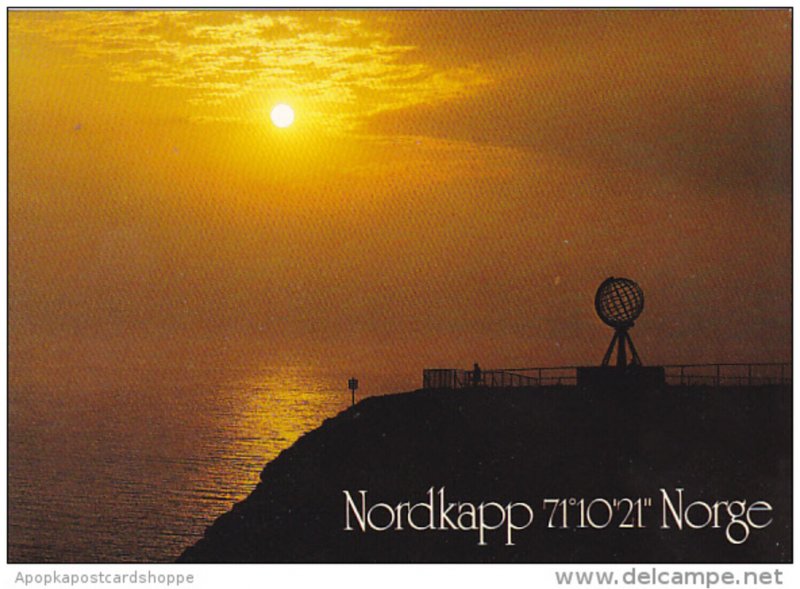 Norway Midnight Sun at North Cape Northernmost point of Europe