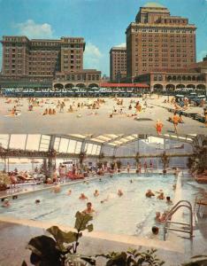 ATLANTIC CITY, NJ New Jersey CHALFONTE-HADDON HALL HOTEL & POOL  *Two* Postcards
