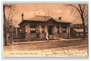 1900-06 Public Library Canon City, Colo. Postcard F150E