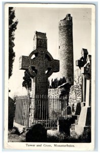 1937 Tower and Cross Monasterboice County Louth in Ireland RPPC Photo Postcar