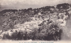 Darjeeling View From Salt Hill Antique Indian Postcard