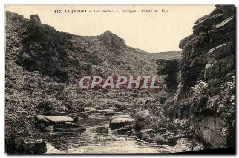Old Postcard The Faouet Rocks From Barrigan Vallee From & # 39Elle