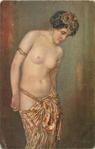 Early art postcard nude in paintings : Profesor G. Rienacker - Sold