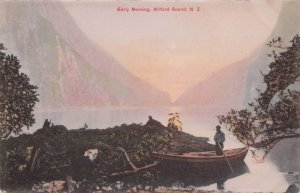 Pipe Smoking Old Man Early Morning Milford Sound New Zealand Postcard