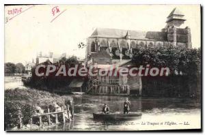 Old Postcard Pont L'Eveque Touques And I'Eglise