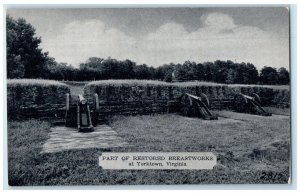 c1940's Part Of Restored Breastworks At Yorktown Virginia VA Unposted Postcard