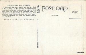 C-1915 Van Briggle Art Pottery Colorado Springs Colorado postcard 8247