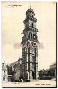 Landerneau Old Postcard Facade of Saint Thomas & # 39eglise