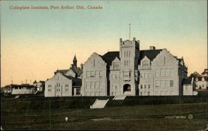 Port Arthur Ontario Collegiate Institute c1910 Vintage Postcard