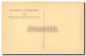 CARTE Postal Former Vienna Poitiers Church of Our Lady the Great